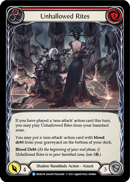 Flesh and Blood TCG | Unhallowed Rites (Red) [MON159] (Monarch)  1st Edition Normal | The Nerd Merchant