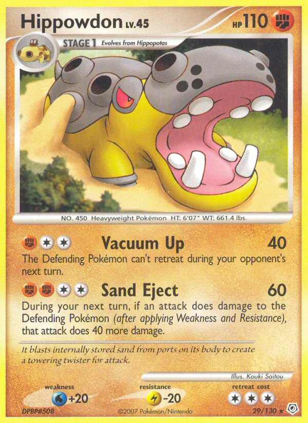 Pokemon | Hippowdon (29/130) [Diamond & Pearl: Base Set] | The Nerd Merchant