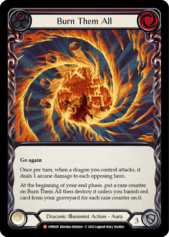 Flesh and Blood TCG | Burn Them All [UPR005] (Uprising)  Cold Foil | The Nerd Merchant