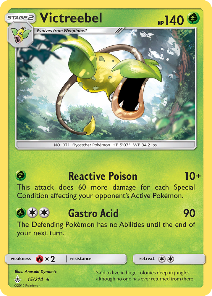 Pokemon | Victreebel (15/214) [Sun & Moon: Unbroken Bonds] | The Nerd Merchant