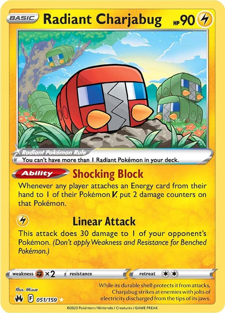 Pokemon | Radiant Charjabug (051/159) [Sword & Shield: Crown Zenith] | The Nerd Merchant