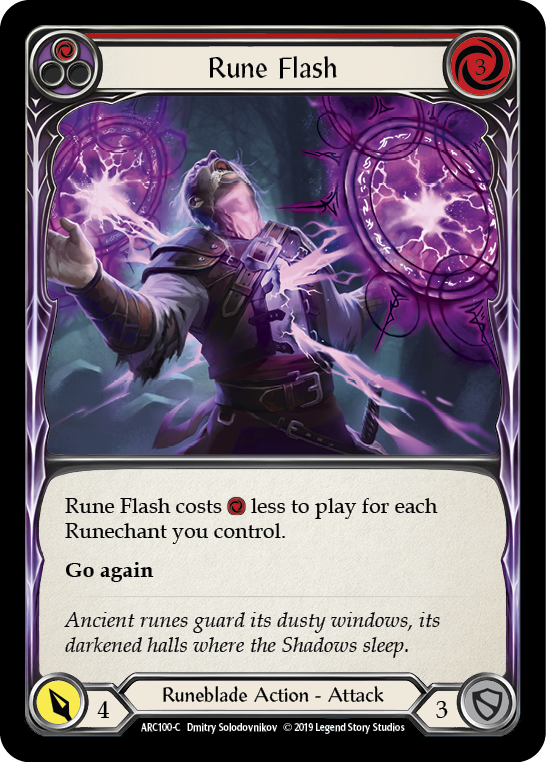Flesh and Blood TCG | Rune Flash (Red) [ARC100-C] (Arcane Rising)  1st Edition Normal | The Nerd Merchant