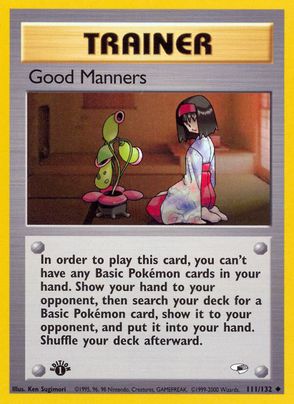 Pokemon | Good Manners (111/132) [Gym Heroes 1st Edition] | The Nerd Mechant