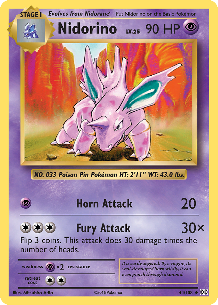Pokemon | Nidorino (44/108) [XY: Evolutions] | The Nerd Merchant