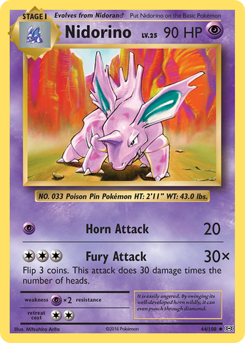 Pokemon | Nidorino (44/108) [XY: Evolutions] | The Nerd Merchant