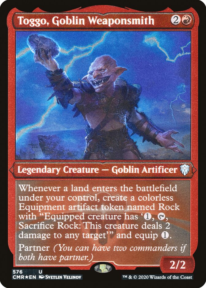Magic | Toggo, Goblin Weaponsmith (Etched) [Commander Legends] | The Nerd Merchant
