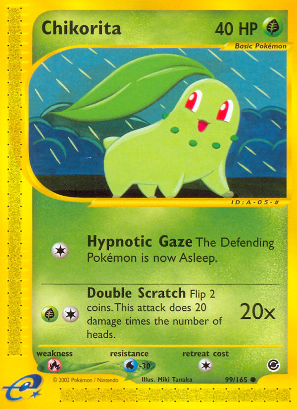 Pokemon | Chikorita (99/165) [Expedition: Base Set] | The Nerd Merchant