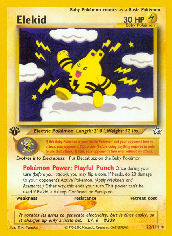 Pokemon | Elekid (22/111) [Neo Genesis 1st Edition] | The Nerd Merchant