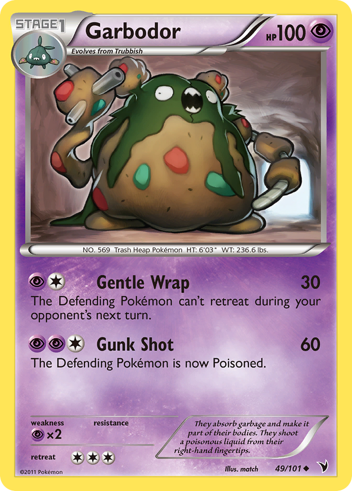 Pokemon | Garbodor (49/101) [Black & White: Noble Victories] | The Nerd Merchant