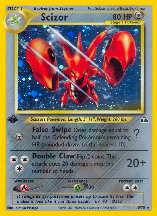 Pokemon | Scizor (10/75) [Neo Discovery 1st Edition] | The Nerd Merchant