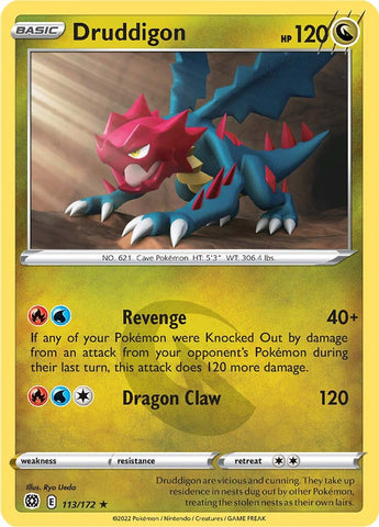 Pokemon | Druddigon (113/172) [Sword & Shield: Brilliant Stars] | The Nerd Merchant