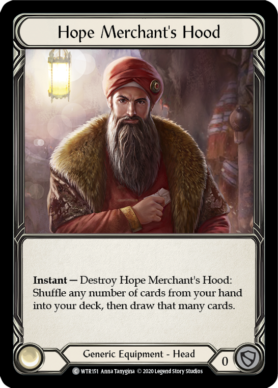 Flesh and Blood TCG | Hope Merchant's Hood [U-WTR151] (Welcome to Rathe Unlimited)  Unlimited Rainbow Foil | The Nerd Merchant