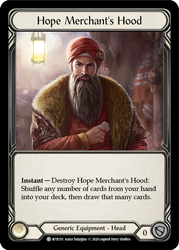Flesh and Blood TCG | Hope Merchant's Hood [U-WTR151] (Welcome to Rathe Unlimited)  Unlimited Rainbow Foil | The Nerd Merchant