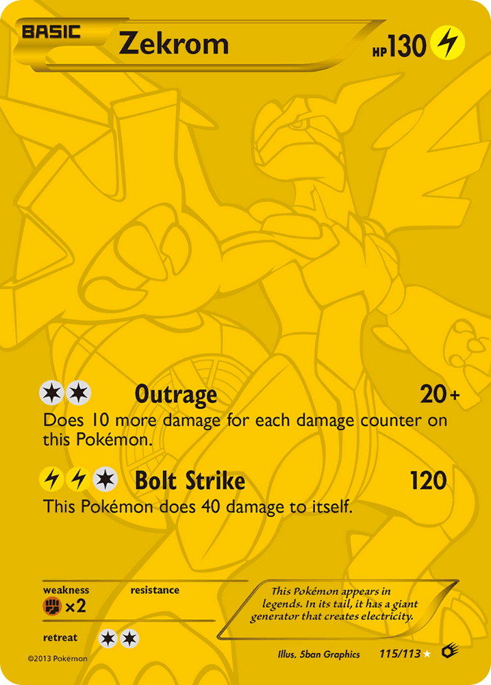 Pokemon | Zekrom (115/113) [Black & White: Legendary Treasures] | The Nerd Merchant