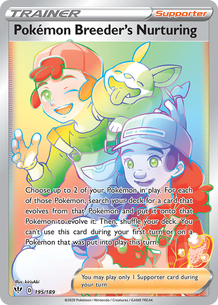 Pokemon | Pokemon Breeder's Nurturing (195/189) [Sword & Shield: Darkness Ablaze] | The Nerd Merchant