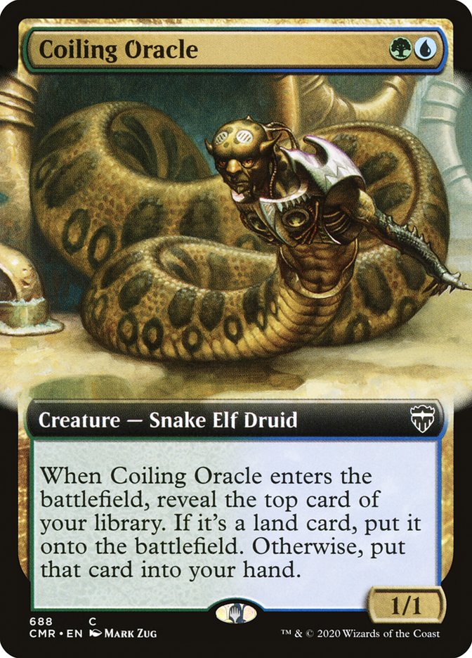 Magic | Coiling Oracle (Extended Art) [Commander Legends] | The Nerd Merchant