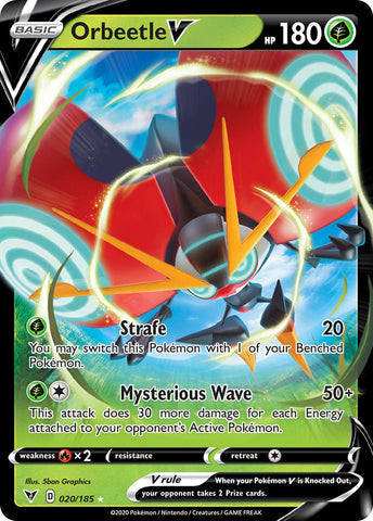 Pokemon | Orbeetle V (020/185) [Sword & Shield: Vivid Voltage] | The Nerd Merchant