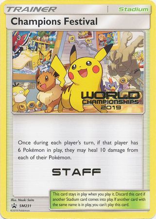 Pokemon | Champions Festival (SM231) (Staff 2019) [Sun & Moon: Black Star Promos] | The Nerd Merchant