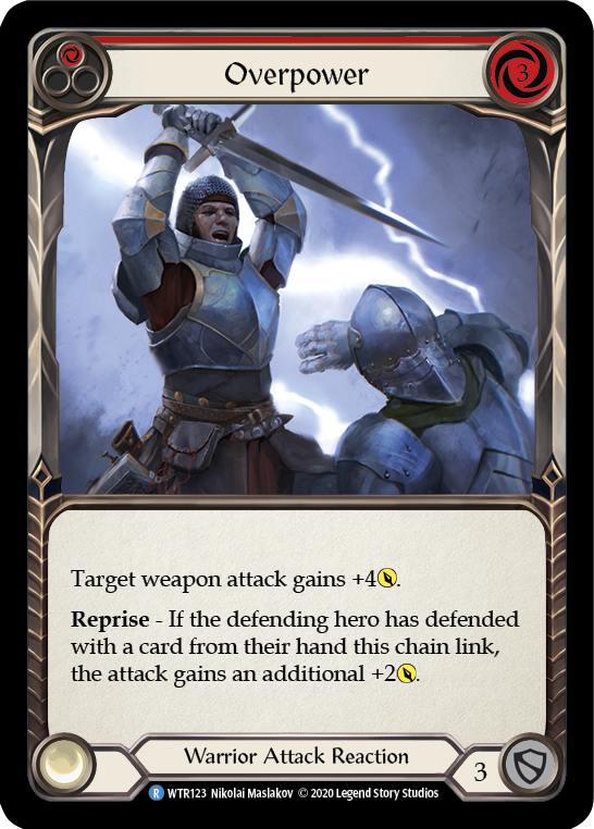 Flesh and Blood TCG | Overpower (Red) [U-WTR123] (Welcome to Rathe Unlimited)  Unlimited Rainbow Foil | The Nerd Merchant