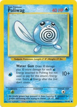 Pokemon | Poliwag (59/102) [Base Set Unlimited] | The Nerd Merchant