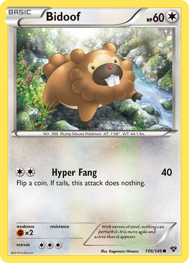 Pokemon | Bidoof (106/146) [XY: Base Set] | The Nerd Merchant