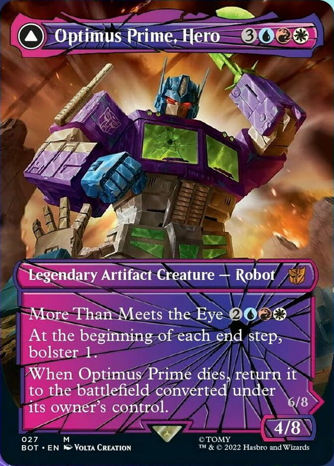 Magic | Optimus Prime, Hero // Optimus Prime, Autobot Leader (Shattered Glass) [Transformers] | The Nerd Merchant
