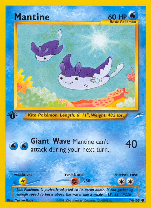 Pokemon | Mantine (74/105) [Neo Destiny 1st Edition] | The Nerd Merchant