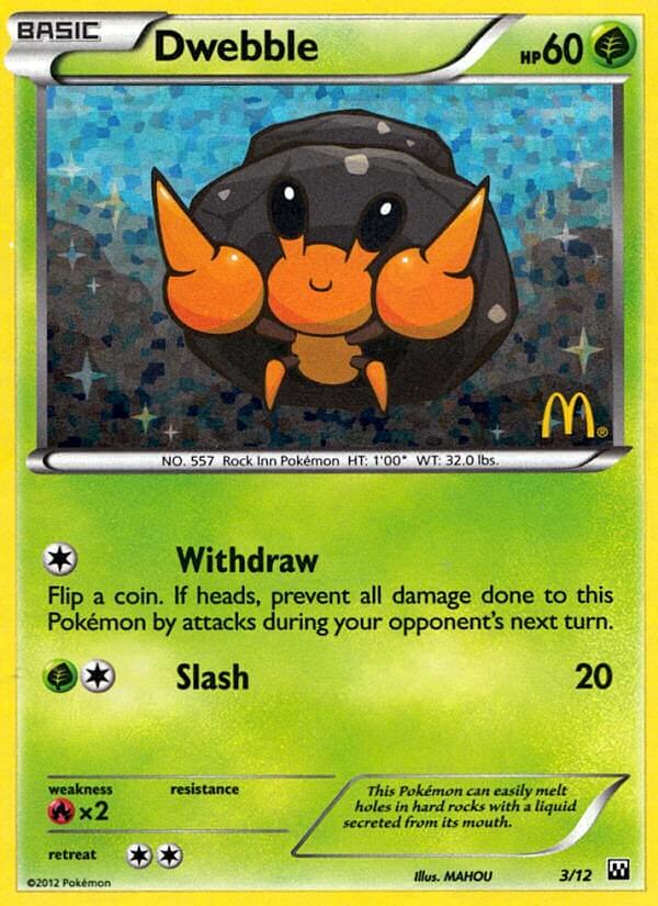 Pokemon | Dwebble (3/12) [McDonald's Promos: 2012 Collection] | The Nerd Merchant