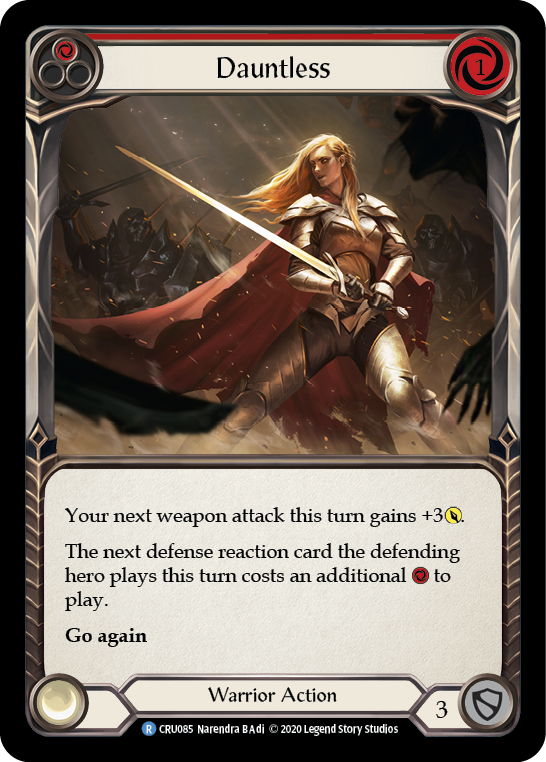 Flesh and Blood TCG | Dauntless (Red) [CRU085] (Crucible of War)  1st Edition Normal | The Nerd Merchant