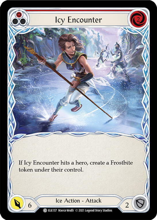 Flesh and Blood TCG | Icy Encounter (Red) [ELE157] (Tales of Aria)  1st Edition Rainbow Foil | The Nerd Merchant