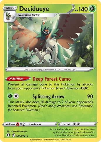 Pokemon | Decidueye (008/072) [Sword & Shield: Shining Fates] | The Nerd Merchant
