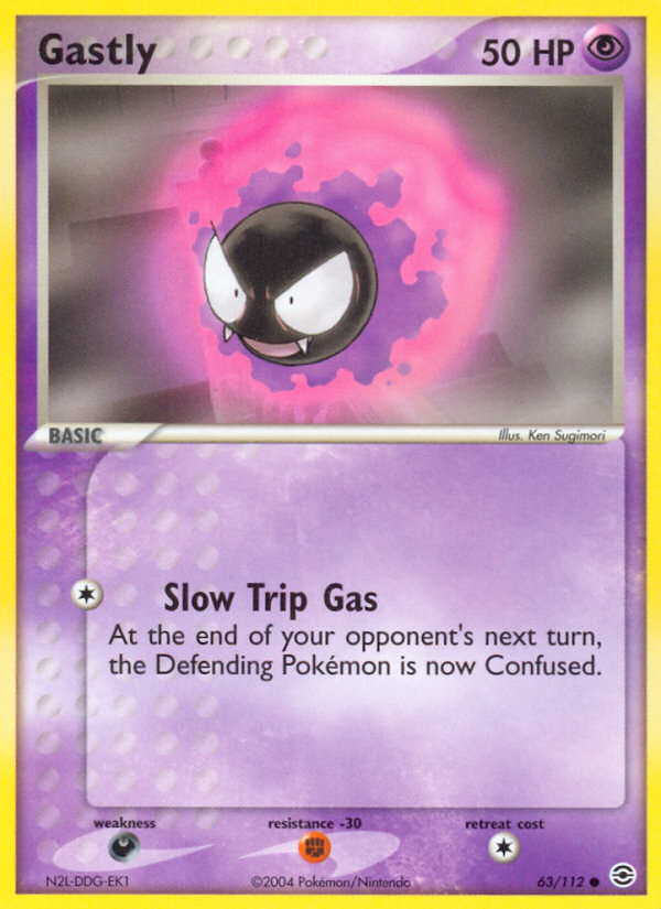 Pokemon | Gastly (63/112) [EX: FireRed & LeafGreen] | The Nerd Merchant