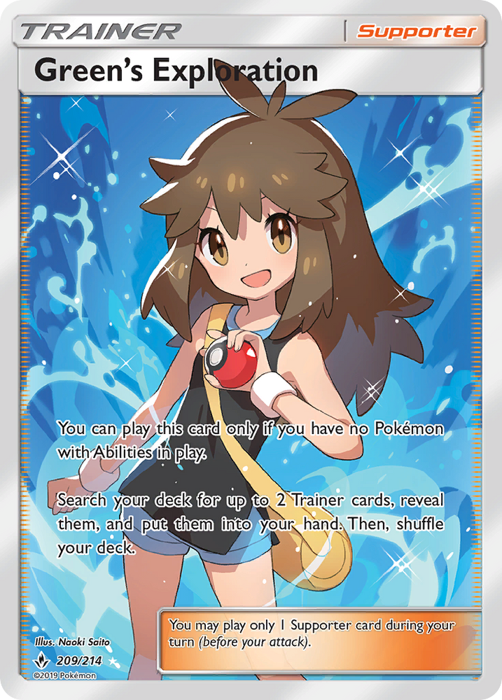 Pokemon | Green's Exploration (209/214) [Sun & Moon: Unbroken Bonds] | The Nerd Merchant