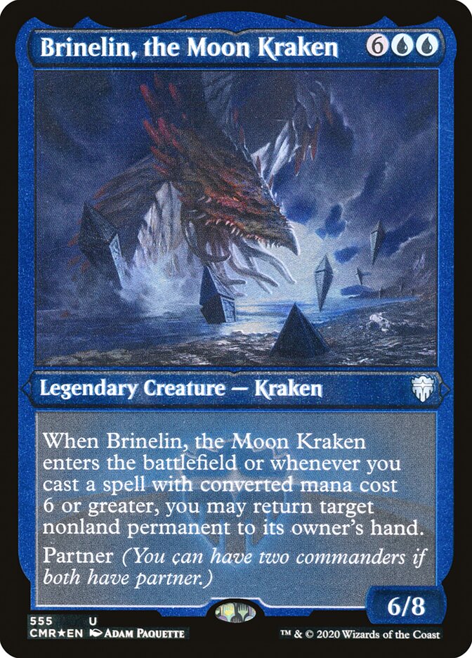 Magic | Brinelin, the Moon Kraken (Etched) [Commander Legends] | The Nerd Merchant