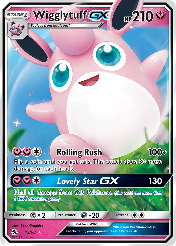 Pokemon | Wigglytuff GX (42/68) [Sun & Moon: Hidden Fates] | The Nerd Merchant