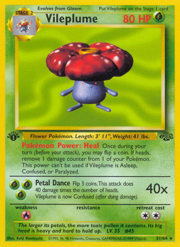 Pokemon | Vileplume (31/64) [Jungle 1st Edition] | The Nerd Merchant