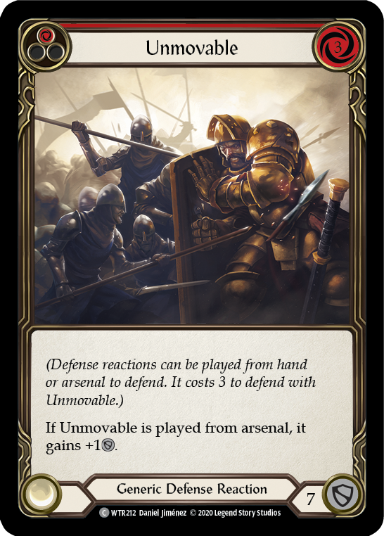Flesh and Blood TCG | Unmovable (Red) [U-WTR212] (Welcome to Rathe Unlimited)  Unlimited Normal | The Nerd Merchant