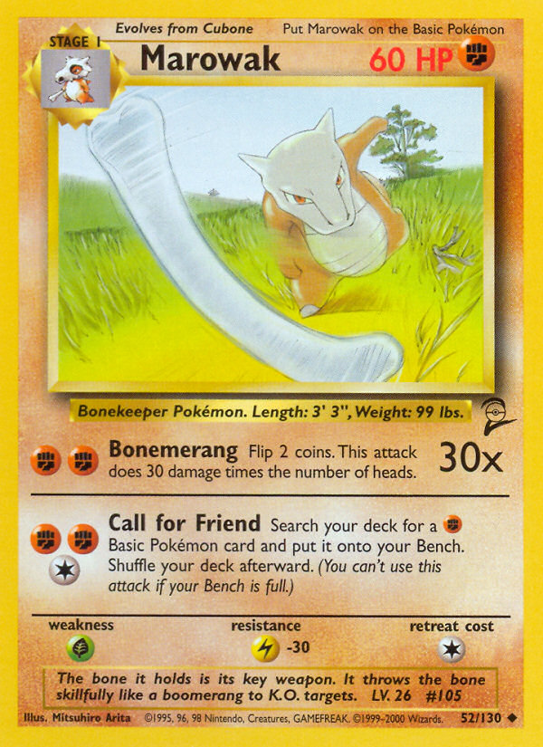 Pokemon | Marowak (52/130) [Base Set 2] | The Nerd Merchant