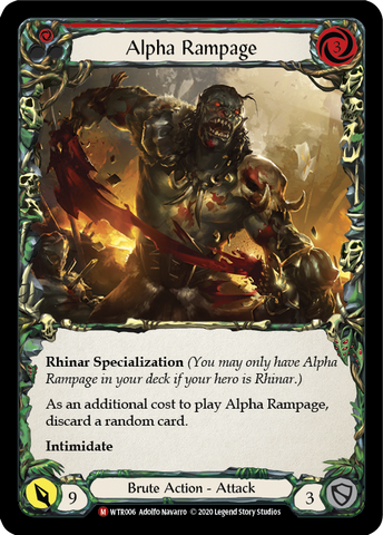 Flesh and Blood TCG | Alpha Rampage [U-WTR006] (Welcome to Rathe Unlimited)  Unlimited Normal | The Nerd Merchant