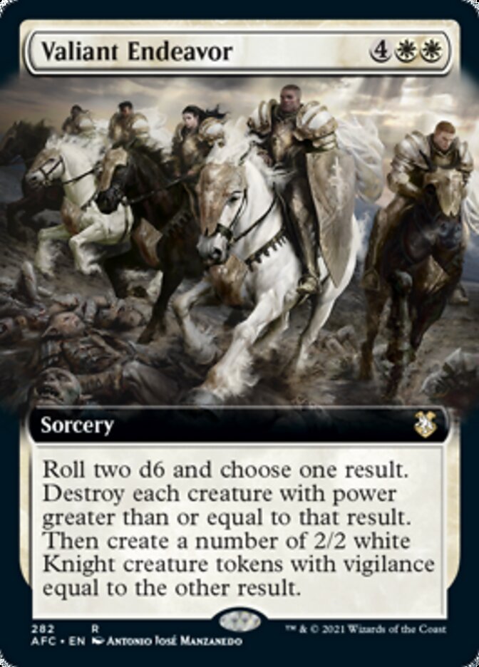 Magic | Valiant Endeavor (Extended Art) [Dungeons & Dragons: Adventures in the Forgotten Realms Commander] | The Nerd Merchant