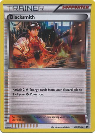 Pokemon | Blacksmith (88/106) (Sheen Holo Pyroar Collection Exclusive) [XY: Flashfire] | The Nerd Merchant