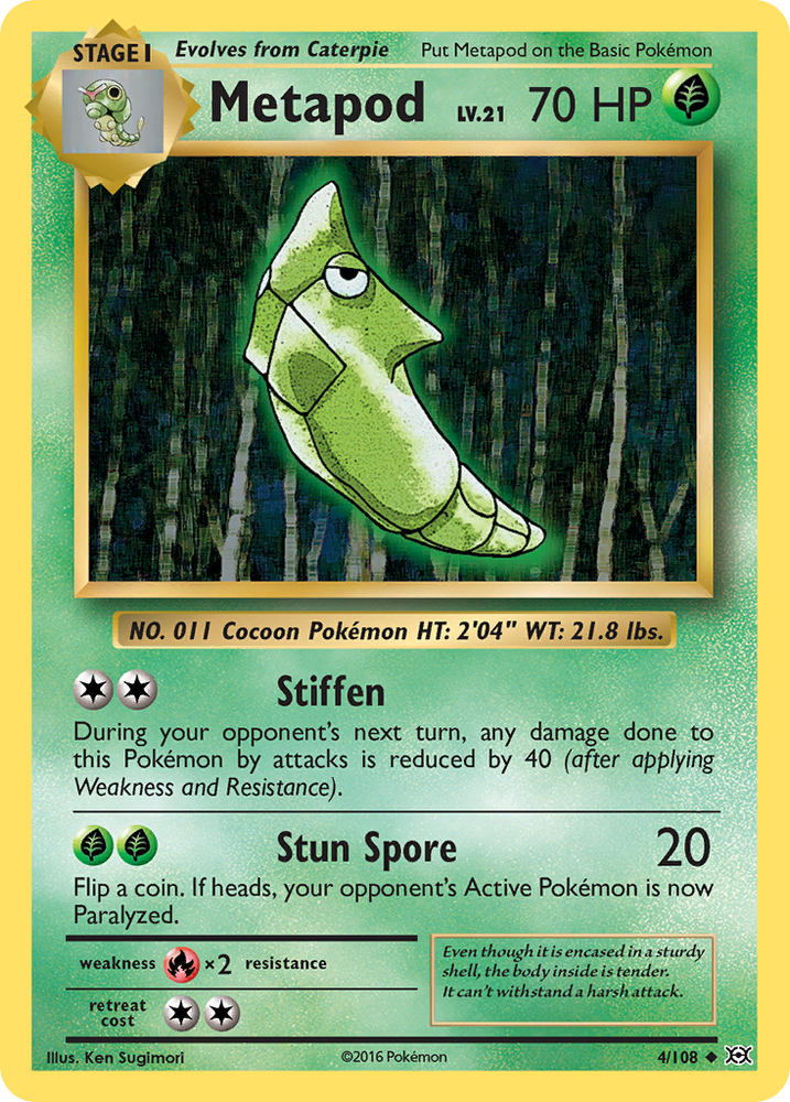 Pokemon | Metapod (4/108) [XY: Evolutions] | The Nerd Merchant