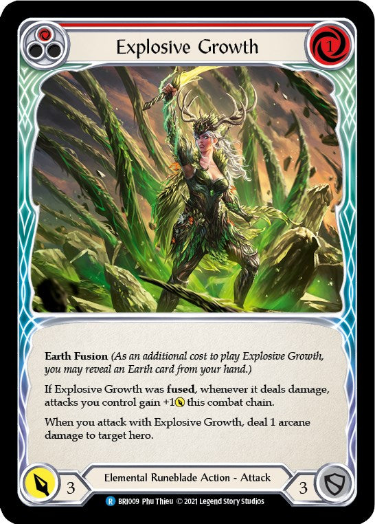 Flesh and Blood TCG | Explosive Growth (Red) [BRI009] (Tales of Aria Briar Blitz Deck)  1st Edition Normal | The Nerd Merchant