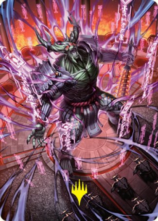 Magic | Hidetsugu, Devouring Chaos Art Card (Gold-Stamped Signature) [Kamigawa: Neon Dynasty Art Series] | The Nerd Merchant