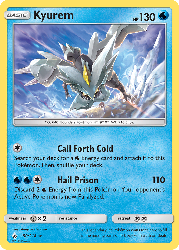 Pokemon | Kyurem (50/214) [Sun & Moon: Unbroken Bonds] | The Nerd Merchant