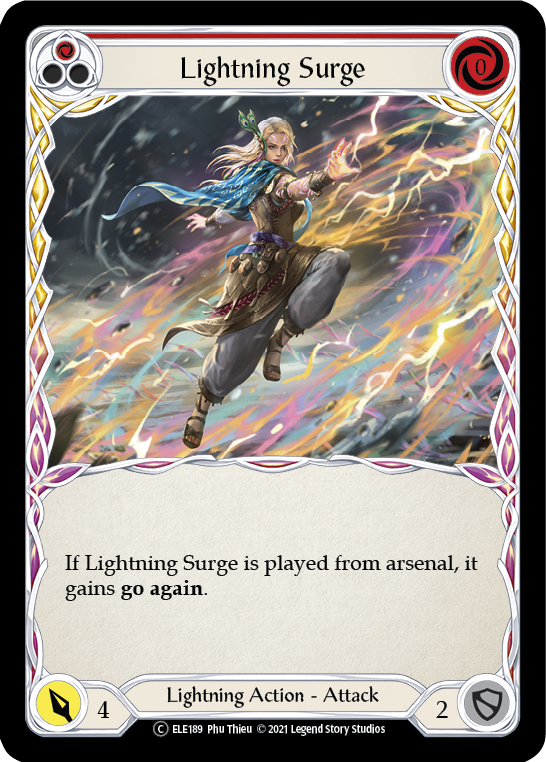 Flesh and Blood TCG | Lightning Surge (Red) [U-ELE189] (Tales of Aria Unlimited)  Unlimited Rainbow Foil | The Nerd Merchant