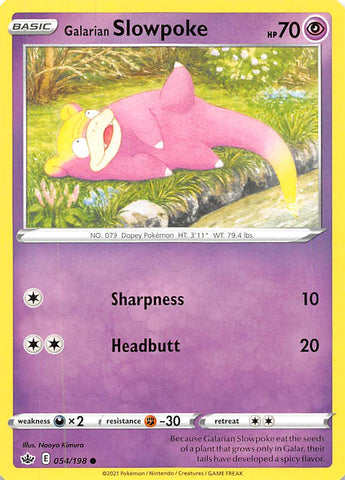 Pokemon | Galarian Slowpoke (054/198) [Sword & Shield: Chilling Reign] | The Nerd Merchant
