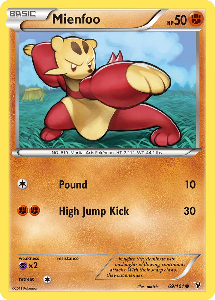 Pokemon | Mienfoo (69/101) [Black & White: Noble Victories] | The Nerd Merchant