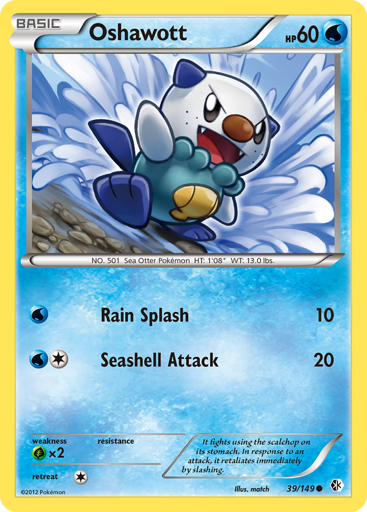 Pokemon | Oshawott (39/149) [Black & White: Boundaries Crossed] | The Nerd Merchant