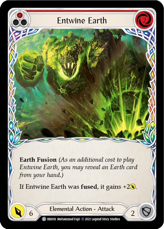 Flesh and Blood TCG | Entwine Earth (Red) [BRI016] (Tales of Aria Briar Blitz Deck)  1st Edition Normal | The Nerd Merchant